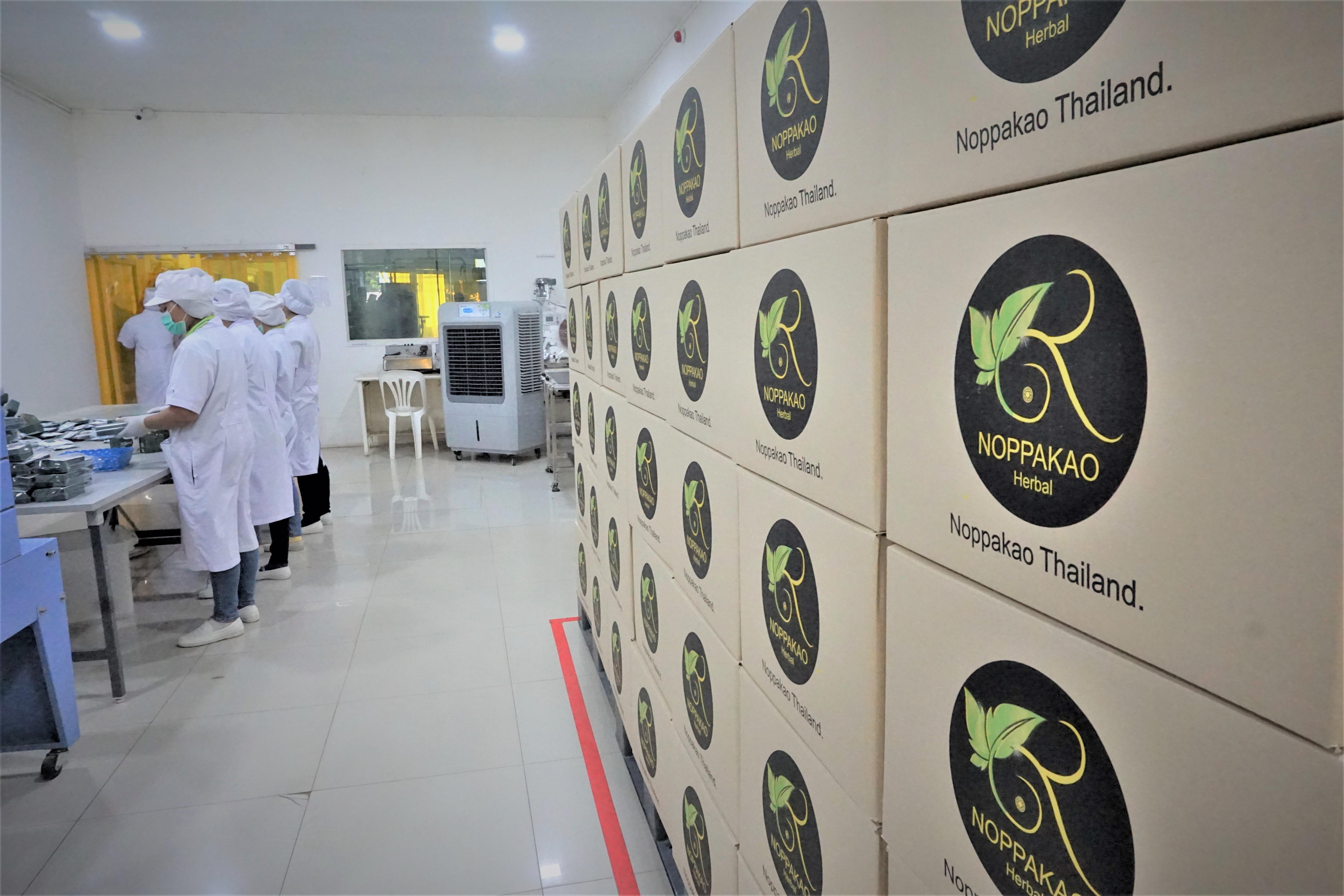 ทีมผู้บริหาร บจก.นพเก้าไทยแลนด์ ตรวจเยี่ยมกระบวนการผลิต "ชานพเก้า"